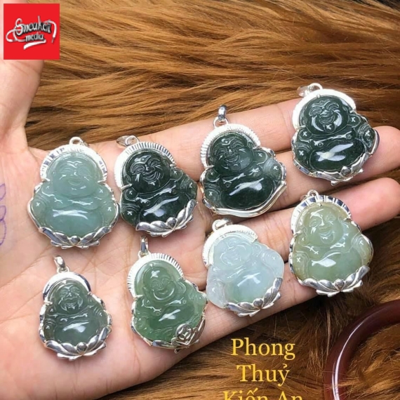 Mặt Phật Di Lặc bọc bạc